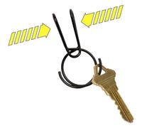 NITE Ize NI-BRG-M1-R3 BigRing Keyring Black Silver 1 pc Key Cabine...
