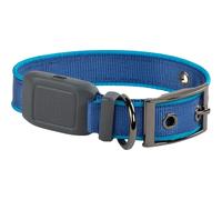 Nite Ize NiteDog Rechargeable LED collar, USB Rechargeable Light Up Dog collar wMetal Buckle, Water Resistant, Small, Blue