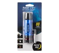 Nite Ize Radiant 3-in-1 Mini Flashlight, Flashlight Lantern and Red Safety Light, Includes Lockout Mode to Prevent Battery Drain, Blue
