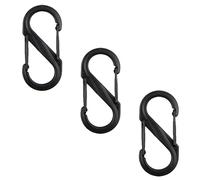 Nite Ize S-Biner 4 Plastic Black Gate SBP4-03-01BG Carabiner - 3 pcs.