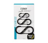 Nite Ize S-Biner Dual Carabiner Stainless Steel - 3 Pack S-Biner Dual Carabiner Stainless Steel - 3 Pack - Black, N/A