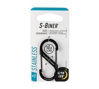 Nite Ize S-Biner Dual Carabiner Stainless Steel, Black (Black)