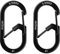 Nite Ize S-Biner No.1 Stainless Steel Dual Gate Carabiner 2 Pack Black Key Clip