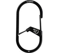 Nite Ize S-Biner No.3 Stainless Steel Dual Gate Carabiner Black Key Clip