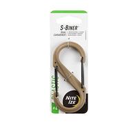 Nite Ize S-Biner Size-4 Dual Carabiner, Strong Plastic, Coyote