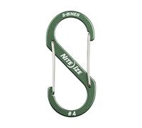 Nite Ize SBA4-08-R6 Dual Carabiner for Keys and Gear, Size #4, Olive