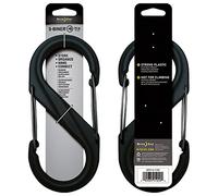 Nite Ize SBP8-03-01BG S-Biner Dual Plastic Carabiner, Black, Size 8