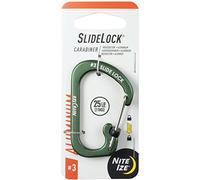 Nite Ize SlideLock Carabiner Aluminum, Size #3, Olive