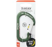 Nite Ize SlideLock Carabiner Aluminum, Size #4, Olive