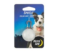 Nite Ize SpotLit LED Collar Light, Carabiner Clip Dog Light, Glows + Flashes -Red