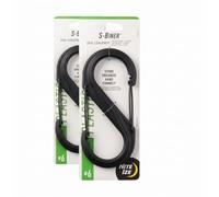 Nite Ize Unisex's S-biner Dual Carabiner Plastic #6, Black, Size 6