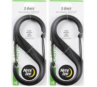 Nite Ize Unisex's S-biner Dual Carabiner Plastic #6, Black, Size 6 (Pack of 2)