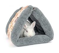 Niteangel Bunny Bed Big Guinea Pig Cave House Hideout for Rabbit Ferret Chinchilla Degu Hedgehogs Squirrel and Other Small Animals (Triangle Bed)