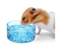 Niteangel Hamster Feeding & Water Bowls- Mount Fuji Series Glass Drinking Bowls for Dwarf Syrian Hamsters Gerbils Mice Rats or Other Similar-Sized Small Pets