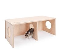 Niteangel Hamster Secret Peep Shed 2-Chamber Hideout & Tunnel Exploring Toys (Small - for Dwarf Hamster)