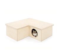 Niteangel Multi-Chamber Hamster House Maze - Multi-Room Hideouts & Tunnel Exploring Toys for Hamster Gerbils Mice Lemmings(3-Room small)