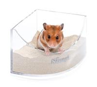 Niteangel Small Animal Sand-Bath Box - Acrylic Critter's Sand Bath Shower Room & Digging Sand Container for Hamsters Mice Lemming Gerbils or Other Small Pets