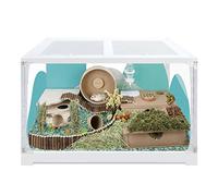 Niteangel Stacker Series Hamster Cage - Stackable & Large Glass Terrarium (ca. 558 Sq in) for Hamster Gerbils Mice Degus or Other Small-Sized Pets