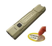 Nitecore EDC07 Flat EDC Flashlight, 1500 Lumens USB-C Rechargeable, Triple Color Temperature, Lightweight 2.47 oz, IP67 Waterproof Everyday Carry Light (Tan)