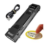 Nitecore EDC29 EDC Tactical Flashlight, 6500 Lumen USB-C Rechargeable Slim Flat Shape with Spotlight Floodlight Strobe Modes Digital Display Sticker