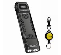 Nitecore EDC29 Ultra Slim High Performance 6500 Lumens EDC Flashlight with Retractable Key Ring, Black