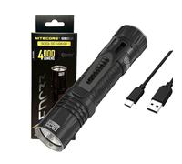 Nitecore EDC33 UHi 20 MAX LED Rechargeable Flashlight - 4000 Lumen w/Eco-Sensa USB Charging Cable
