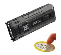 Nitecore EDC37 8000 Lumens Flat Shape Flashlight, USB-C Fast Charging with Digital OLED Display and Safety Lock Sticker