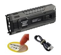 Nitecore EDC37 EDC Flashlight, 8000 Lumen Flat Shape USB-C Rechargeable Fast Charging with Digital OLED Display and Mechanical Lock Sticker