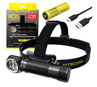 Nitecore HC35 Rechargeable LED Headlamp - 2700 Lumen - Include Battery & Eco-Sensa Micro-USB Charging Cable