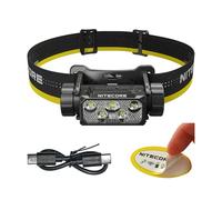 Nitecore HC70 UHE Headlamp, 1600 Lumen USB-C Rechargeable with Extra Long Runtime, White and Red Beams for Industrial Working Overnight, Night Hunting, Search and Rescue, Caving