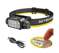 Nitecore HC75 UHE 3000 Lumen USB-C Rechargeable Zoomable Work Headlamp, White and Red Beams for Industrial Work, Night Camping, Hiking, and Hunting, Adjustable Focus with Floodlight and Spotlight