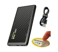 Nitecore NB Plus 10,000mAh Power Bank, Ultra Lightweight and Slim USB-C and USB-A Ports for Phones, iPads and More Travel Ready Fast Charging 5V/3A QC PD