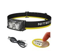 Nitecore NU25 MCT 400 Lumen Lightweight USB-C Rechargeble Outdoor Headlamp with Multiple Color Temperatures Warm Natural, Cold Lights and Red Light (Headband, Black)