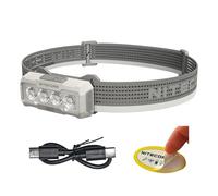 Nitecore NU27 600 Lumens Running Camping Headlamp, USB-C Rechargeable with Warm, Neutral and Cool White Lights, Red Light, Including NitecoreS Sticker (White)