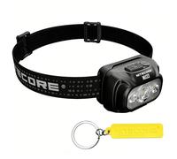 Nitecore NU33 700 Lumen Aluminum Headlamp Triple Light Sources USB-C Rechargeable Headlight Tag, White,red