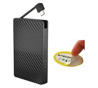 Nitecore Pocket 10000 Power Bank, 10000mAh Dual USB-C Ports for Phones, Flashlights, and Headlamps with Built-in USB-C Cable