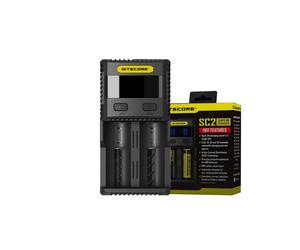 Nitecore SC2 Superb Smart Battery Charger EU Plug Dual Slot 3A Fast Charge