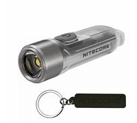 Nitecore Tiki 300 Lumen Rechargeable EDC USB-C Keychain Flashlight NITECORE Tag, Transparent
