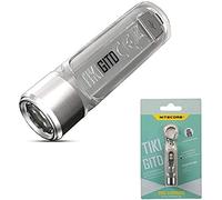 Nitecore Tiki GITD - Mini Torch - Phosphorescent - Rechargeable 300 Lumen - LED with Ultraviolet Light - Torch - Waterproof Key Ring - IP66 NCTIKIGITD - Grey