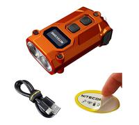 Nitecore TINI 3 600 Lumen EDC Keychain Flashlight, USB-C Rechargeable Lightweight with Multiple Color Temperatures Output (Warm, Neutral White, Cool White) and NSticker (Orange)
