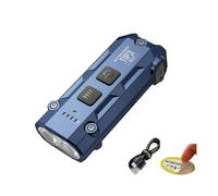 Nitecore TIP3 720-Lumen Rechargeable Keychain Flashlight, 3 Color Temperatures EDC Light, USB-C with Pocket Clip (Blue)