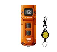 Nitecore TUP2 MCT Intelligent Three Color Temperatures Keychain Light EDC Flashlight 1200 Lumens Retractable Keychain (Alloy Orange)