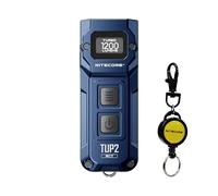 Nitecore TUP2 MCT Intelligent Three Color Temperatures Keychain Light EDC Flashlight 1200 Lumens Retractable Keychain (Cobalt Blue)