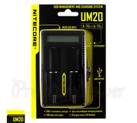 NITECORE UM20 charger smart USB digi LCD Li-ion IMR battery 18490 14500