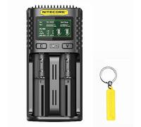 NITECORE UMS2 Intelligent QC Dual-Slot Quick Battery Charger for Li-Ion/IMR/LiFePO4/Ni-MH/Ni-Cd 14500 16340 18350 18650 20700 21700 AA AAA with NITECORE Tag