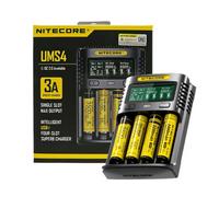 NITECORE UMS4 Smart USB Battery Charger 4-Slot Li-ion NiMH LCD QC 2.0