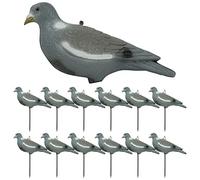NITEHAWK 12 x Painted Full Body Pigeon Decoy Shell Hunting Shooting Fake Bird Decoying Pack