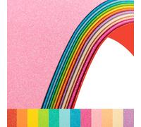 Nitelemn 12 Pack Glitter Foam Sheets Craft 7.9 x 11.8 inch, 12 Colors Sparkles Foam Paper for Art Crafts Projects, Classrooms Scrapbook Gift DIY Cutters Card Party Decoration (Multicolor-02)