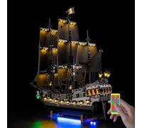 Nitemode LED Light Kit Compatible with Lego Captain Jack Sparrow’s Pirate Ship10365, Upgraded Controlled Multi-Light Effect Sequence Design Lighting Accessories(No Model)