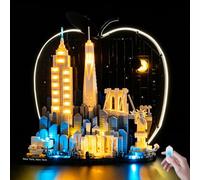 Nitemode Light Kit Compatible with Lego New York City-The Big Apple 21066 Building Set | Upgraded Touch Control Dimming & Easy Installation Lighting Accessories(NOT Included 21066 Set)(Touch Version)